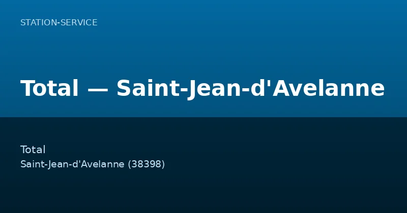 Total — Saint-Jean-d'Avelanne