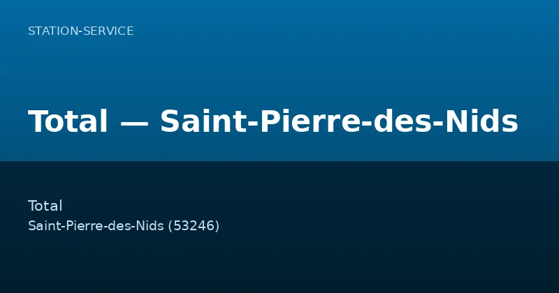Total — Saint-Pierre-des-Nids