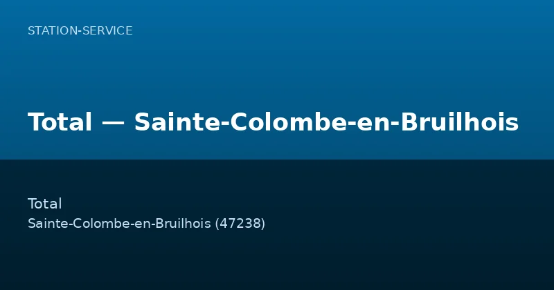 Total — Sainte-Colombe-en-Bruilhois