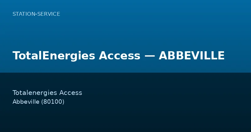 TotalEnergies Access — ABBEVILLE