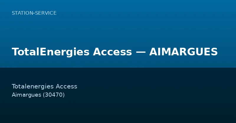 TotalEnergies Access — AIMARGUES