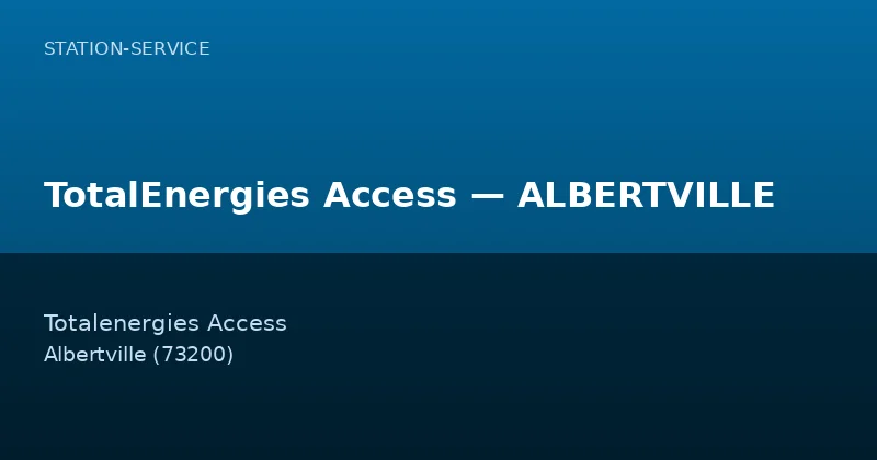 TotalEnergies Access — ALBERTVILLE
