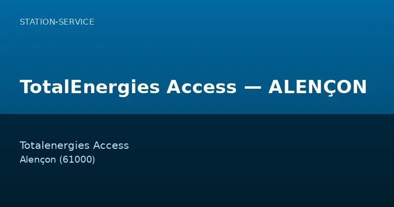 TotalEnergies Access — ALENÇON