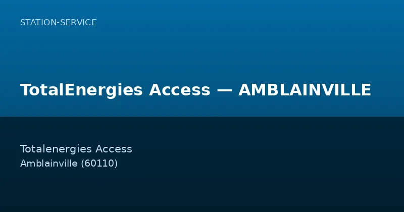 TotalEnergies Access — AMBLAINVILLE