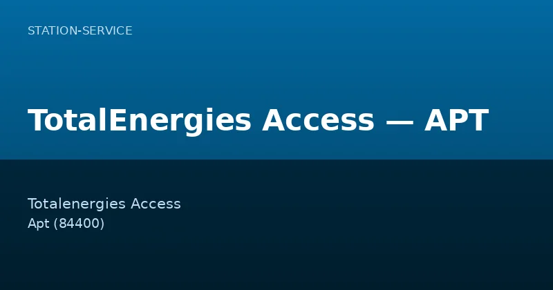 TotalEnergies Access — APT