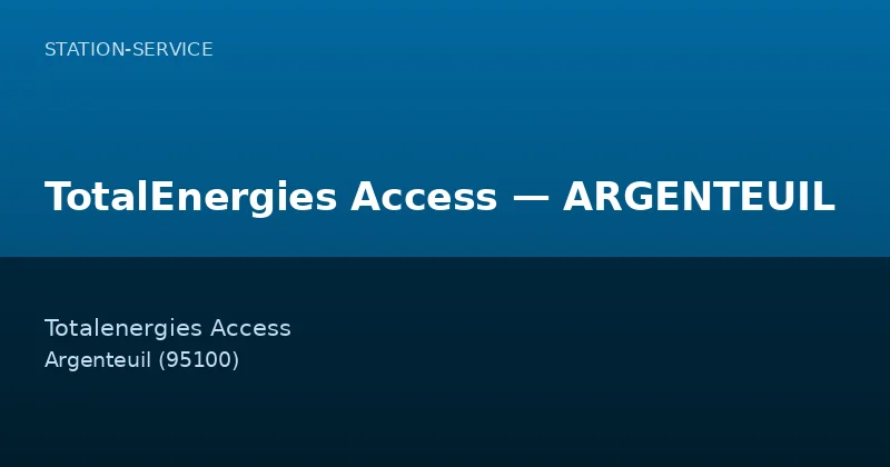 TotalEnergies Access — ARGENTEUIL
