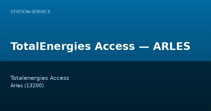 TotalEnergies Access — ARLES