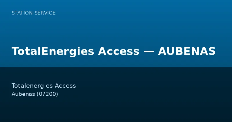TotalEnergies Access — AUBENAS