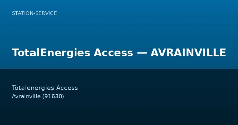 TotalEnergies Access — AVRAINVILLE