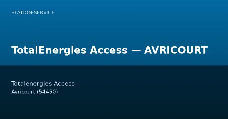 TotalEnergies Access — AVRICOURT