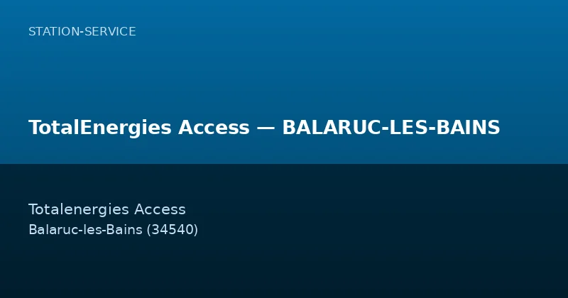 TotalEnergies Access — BALARUC-LES-BAINS