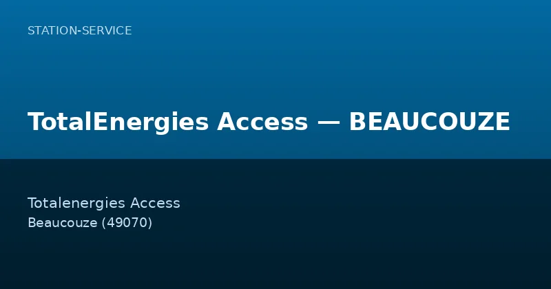 TotalEnergies Access — BEAUCOUZE