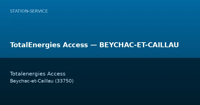 TotalEnergies Access — BEYCHAC-ET-CAILLAU
