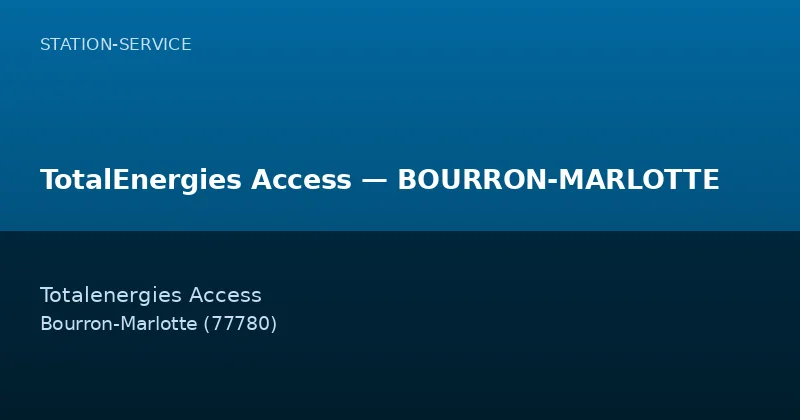 TotalEnergies Access — BOURRON-MARLOTTE