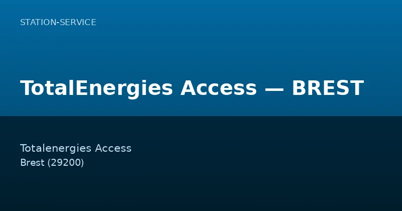 TotalEnergies Access — BREST