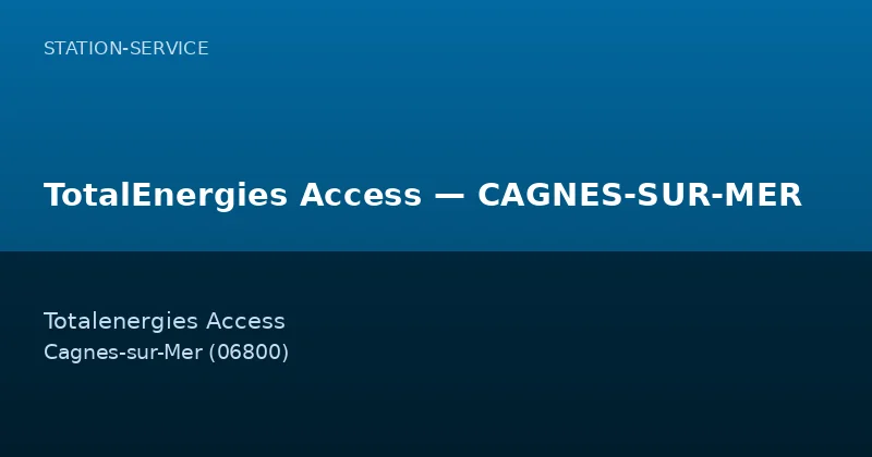 TotalEnergies Access — CAGNES-SUR-MER