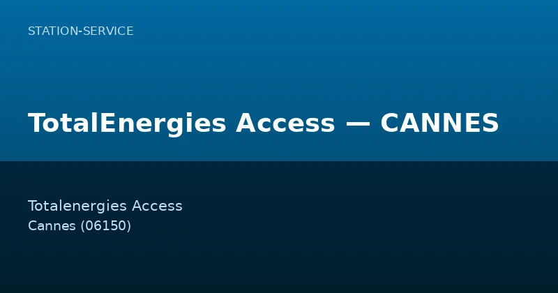 TotalEnergies Access — CANNES