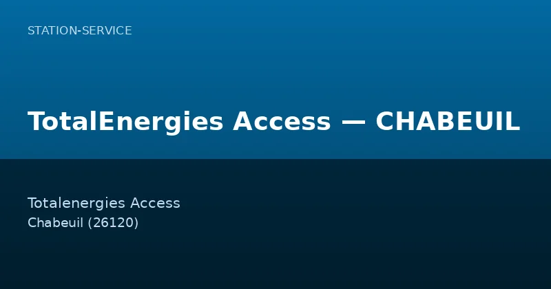 TotalEnergies Access — CHABEUIL