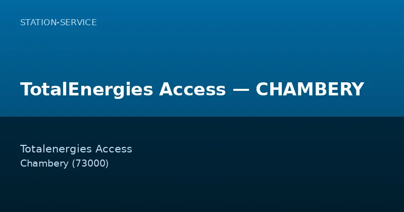 TotalEnergies Access — CHAMBERY