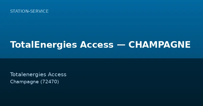 TotalEnergies Access — CHAMPAGNE