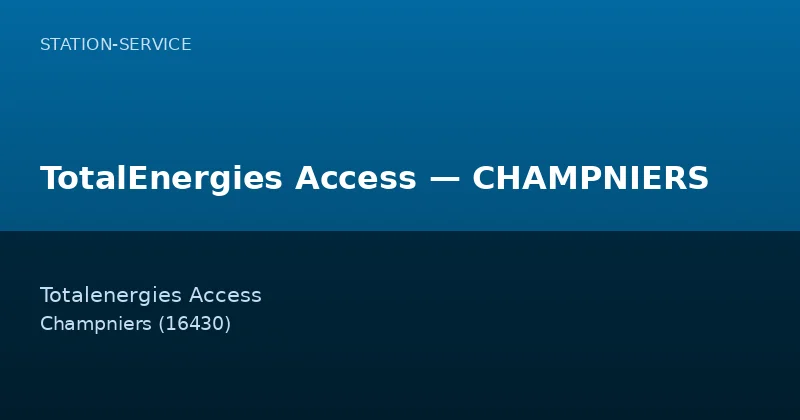 TotalEnergies Access — CHAMPNIERS