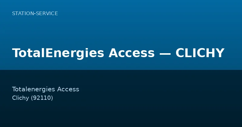 TotalEnergies Access — CLICHY