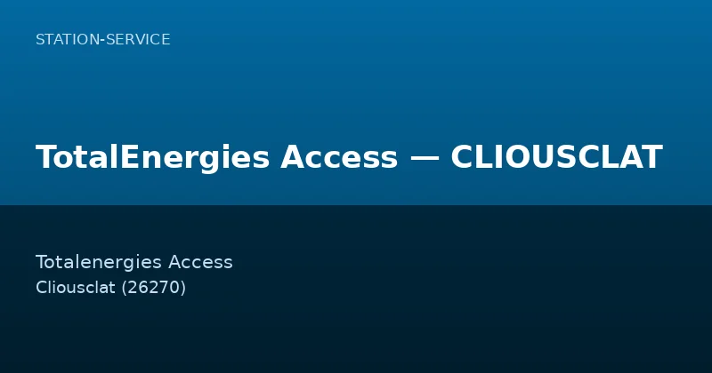 TotalEnergies Access — CLIOUSCLAT