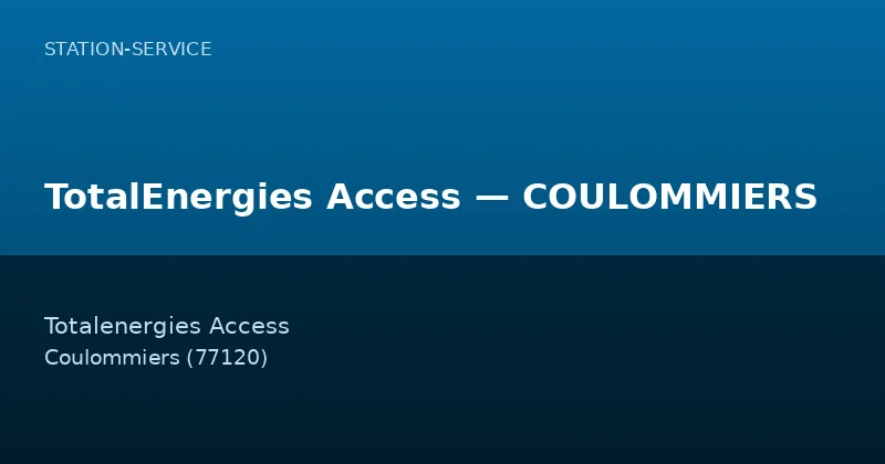TotalEnergies Access — COULOMMIERS