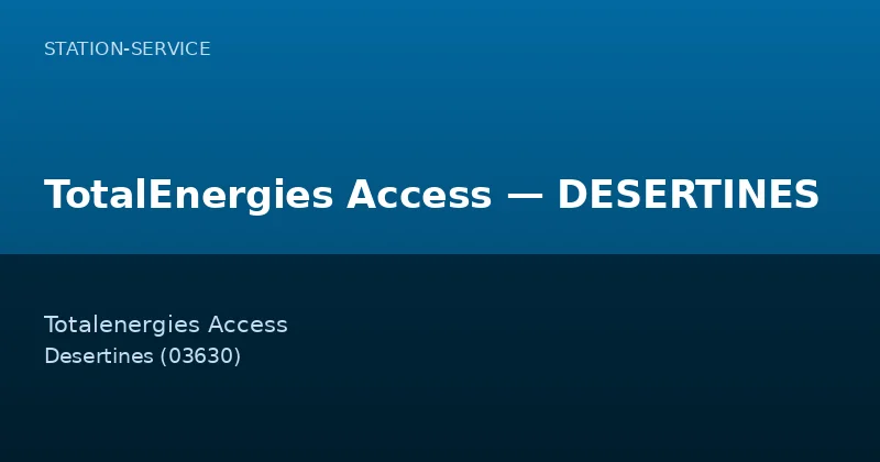 TotalEnergies Access — DESERTINES