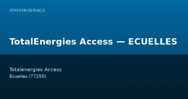 TotalEnergies Access — ECUELLES