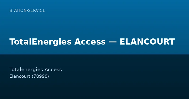 TotalEnergies Access — ELANCOURT
