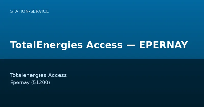 TotalEnergies Access — EPERNAY
