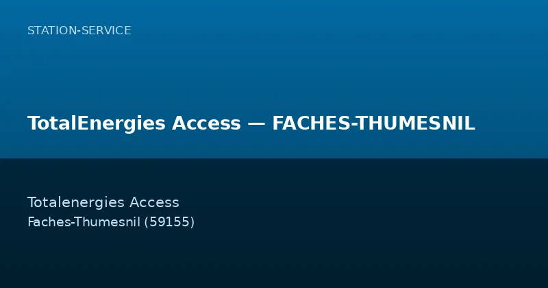TotalEnergies Access — FACHES-THUMESNIL — Station-Service à Faches-Thumesnil