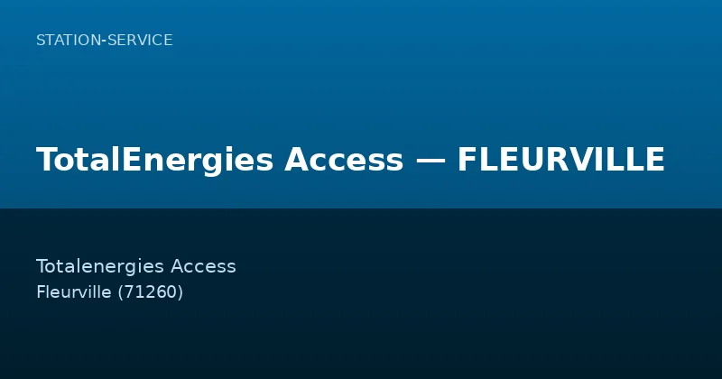 TotalEnergies Access — FLEURVILLE