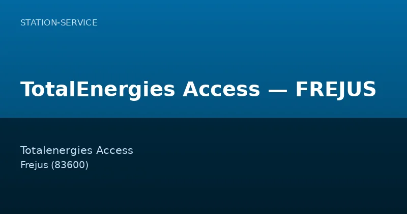 TotalEnergies Access — FREJUS