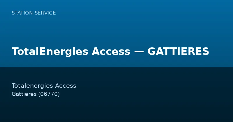 TotalEnergies Access — GATTIERES