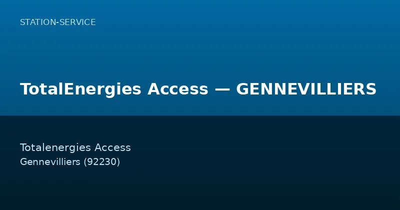 TotalEnergies Access — GENNEVILLIERS