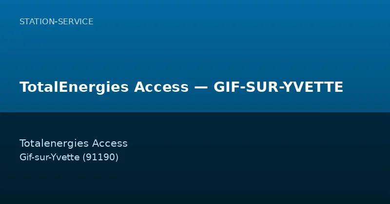 TotalEnergies Access — GIF-SUR-YVETTE