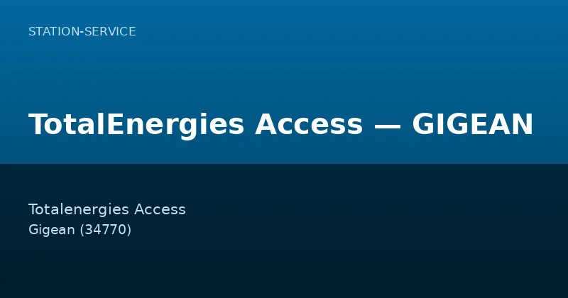 TotalEnergies Access — GIGEAN
