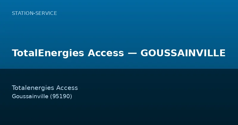 TotalEnergies Access — GOUSSAINVILLE