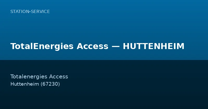 TotalEnergies Access — HUTTENHEIM