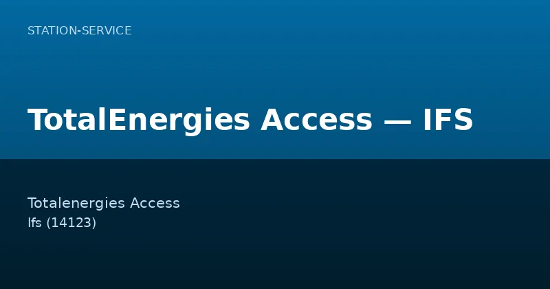 TotalEnergies Access — IFS
