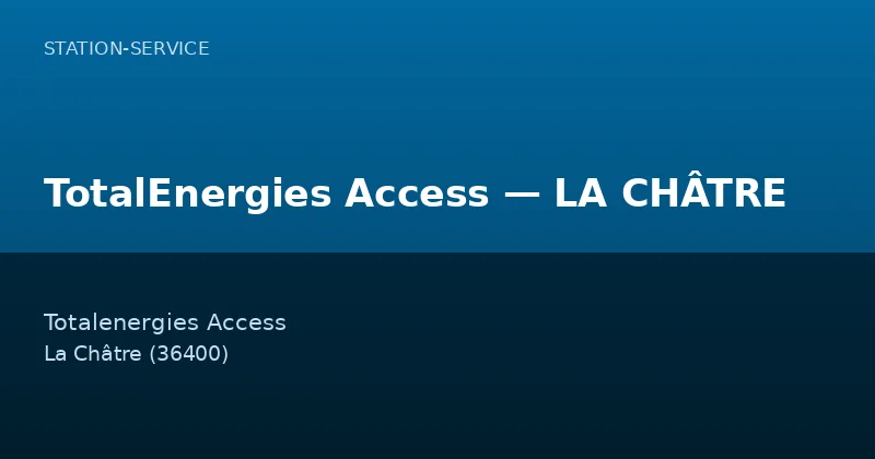 TotalEnergies Access — LA CHÂTRE