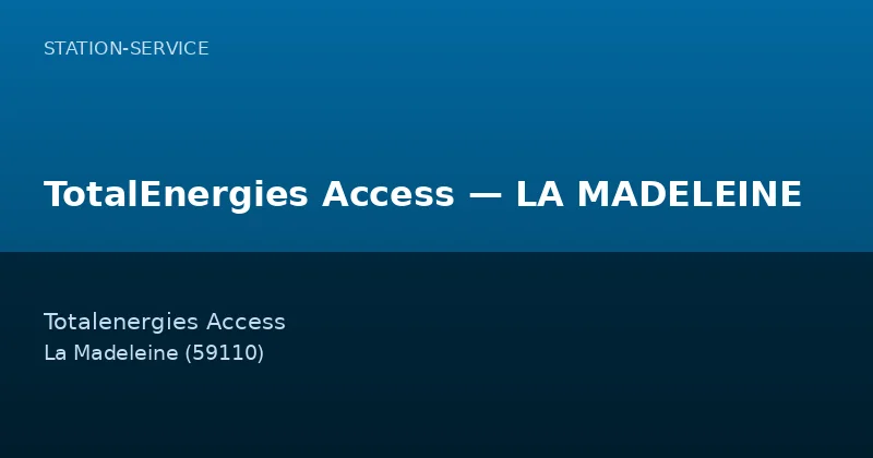 TotalEnergies Access — LA MADELEINE