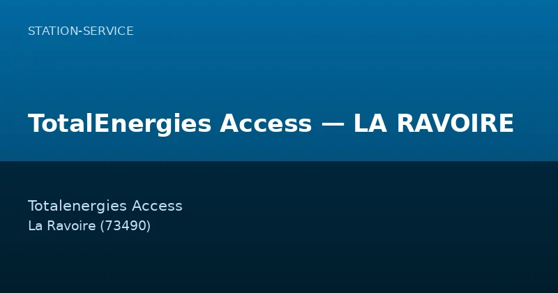 TotalEnergies Access — LA RAVOIRE