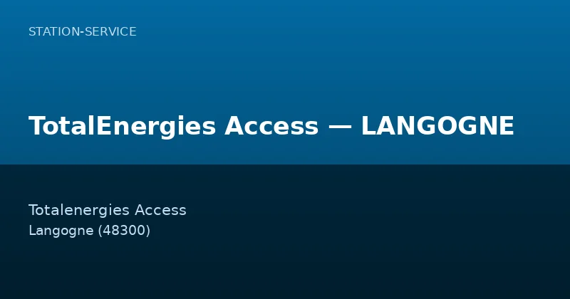 TotalEnergies Access — LANGOGNE