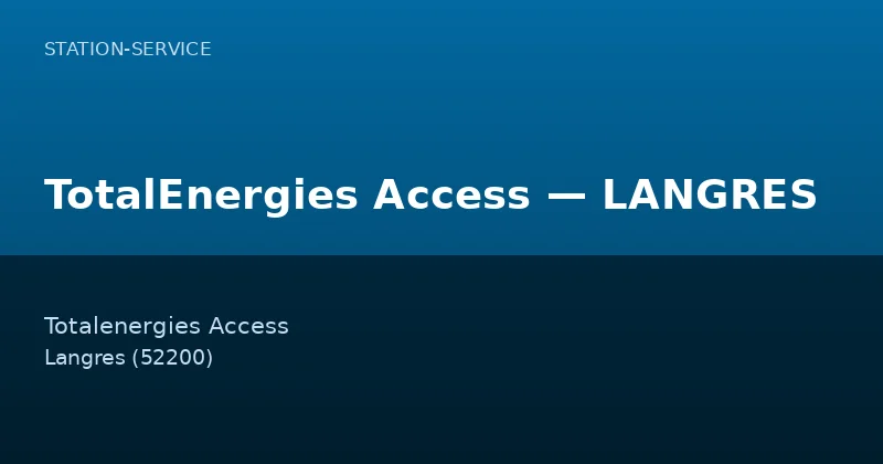 TotalEnergies Access — LANGRES