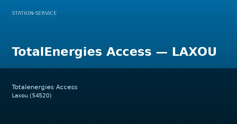 TotalEnergies Access — LAXOU