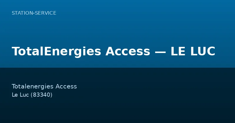 TotalEnergies Access — LE LUC