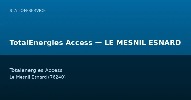TotalEnergies Access — LE MESNIL ESNARD